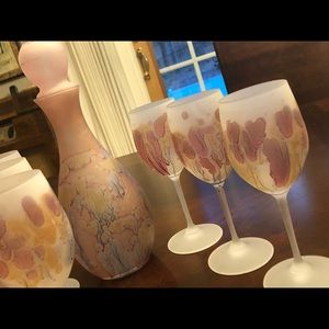 Wine glasses and decanter from Jersulam